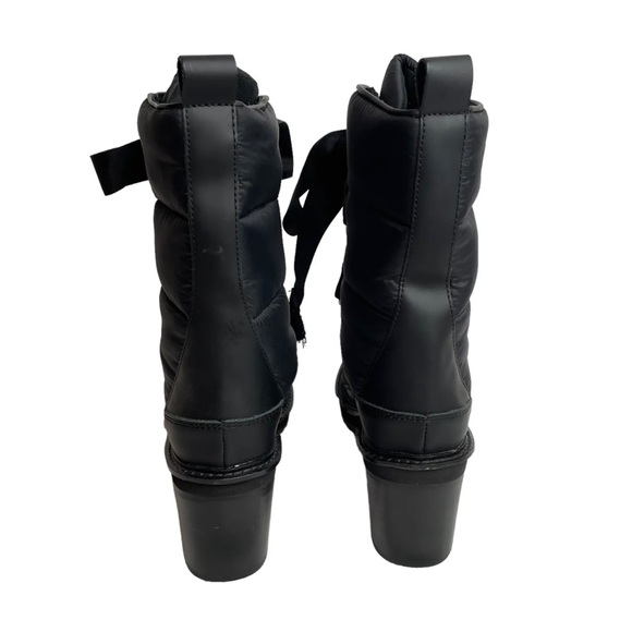 Kelsi Dagger Brooklyn Puffin Boot Black US 8.5 Women Mid Calf Lace Up Lug Sole - Picture 5 of 7